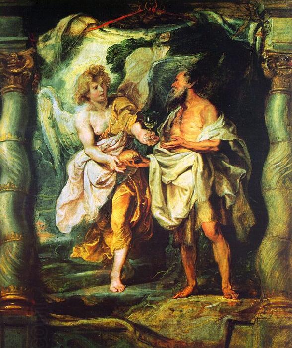 Peter Paul Rubens The Prophet Elijah Receiving Bread and Water from an Angel China oil painting art